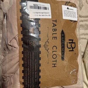 Beige Table Cloth 60x102 6 ea in pack